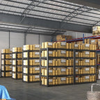 REIBII 48" W Garage Shelving 2500LBS Storage Shelves Adjustable Metal Shelving Heavy Duty Garage Shelves for Warehouse Pantry Basement 48" W x 72" H x 18" D