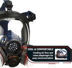 Parcil Distribution Gas Mask Survival Nuclear and Chemical Full Face Respirator - Organic Vapor & Particulate - CE Tested