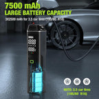 WORKPRO Portable Tire Inflator, 7.2V/12V Small/Mid/Large Air Compressor, Digital Display, Auto Shut-Off, 5 Modes, LED Light, High Airflow, for Car, Motorcycle, Bike, Balls