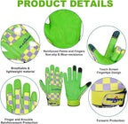 Leather-Gardening-Gloves for Women,Thorn-Proof Work-Gloves for Weeding,Digging,Planting,Pruning Yard garden Gloves
