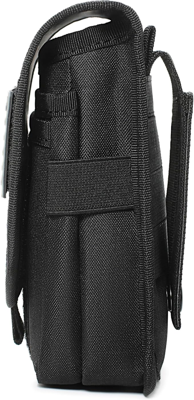 12-Inch Heavy Duty Small Tool Bag with D-Ring Clip,Flag Patch&Shoulder Strap - Small Tactical Molle Zipper Tool Bag,EDC Storage Tool Bags for Men,Multipurpose Utility Work Organizer Bag