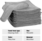 Tanlade Microfiber Cleaning Cloth 6"x6" Cleaning Rags Reasonable Kitchen Towels Microfiber Towels Cars Wash Dry Erase Cloth (Gray,50 Pcs)