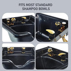 Salon Shampoo Bowl Faucet Vacuum Breaker Kit Spa Beauty Salon Shampoo Bowl Sink Hair Salon Bath Accessories Bathroom Hot Cold Faucet Spray Hose Replacement Set for Backwash Barber Chair