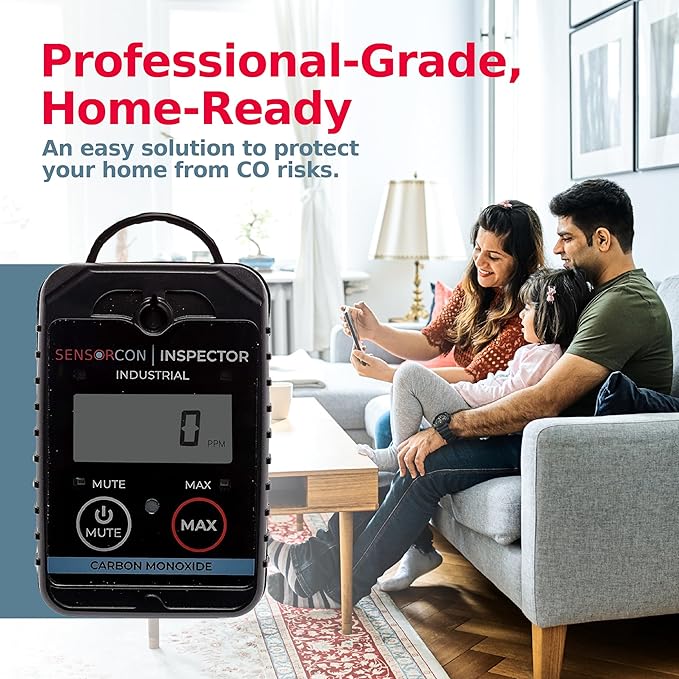 Inspector 2 Portable Carbon Monoxide Detector with Visual & Audio Alerts – Professional-Grade Digital CO Detector for Industrial & Commercial Applications