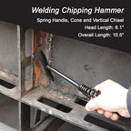 Welding Accessories,6pc,Chipping Hammer 10.5",Leather Welding Gloves 13.5",6-in-1 Welpers Pliers 8",Wire Brush 11",Welding Magnet 50LB