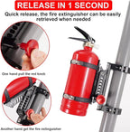 UTV Fire Extinguisher Mount Bracket, Quick Release Fire Extinguisher Mount Holder for Jeep, Offroad Car, UTV Accessories (B)