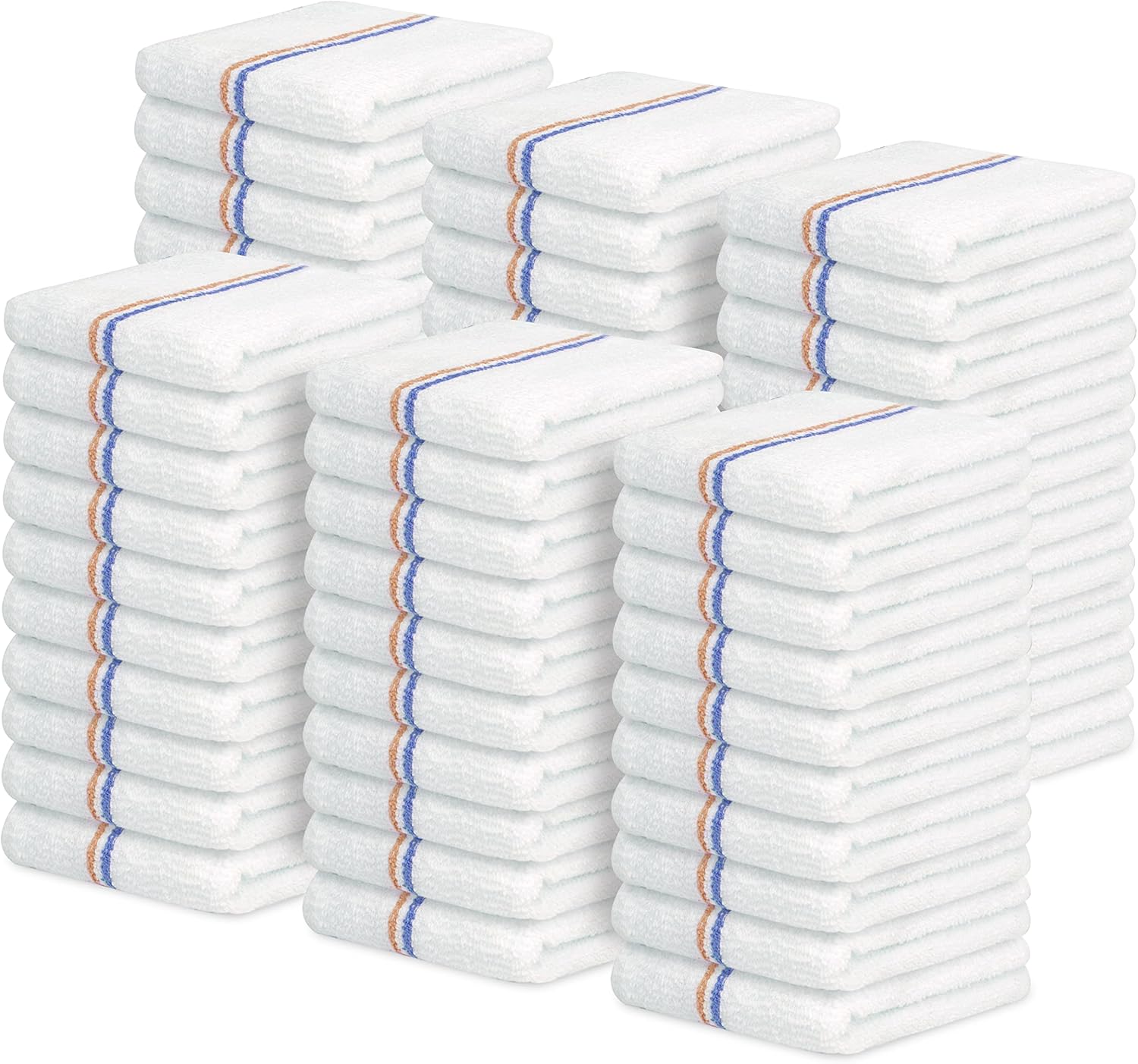 Avalon Towels Terry Bar Mop Towels (Value Pack of 60) Size 16"x19" – Absorbent and Durable, Multipurpose Cleaning Rags, Cotton Cleaning Cloths, Terry Cloth Rags, Reusable Shop Rag