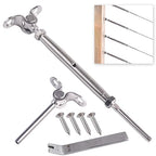 T316-Stainless Steel Adjustable Angle 1/8" Cable Railing Kit/Hardware for Wood Post，Marine Grade (10 Pack)