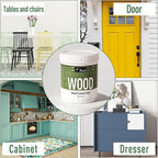 DWIL Matte Finish Furniture Paint - 32 Oz Wood Paint for Cabinets, Doors, Tables, and Dressers Refinishing - Water-Based, Non-Toxic & Odorless, Easy to Apply(Cardamom Green)-With Tools