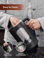 Electric Tea Kettle, INTASTING Glass Electric Kettle with tea Infuser and Precise knob temperature control, 1200W Fast Heating, BPA-Free, Easy to Clean, for Tea and coffee, 1 Liter (Wood)