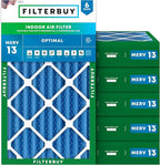 Filterbuy 14x25x4 Air Filter MERV 13 (MPR 1900) Health Defense Replacement (6-Pack), Electrostatic Pleated HVAC AC Furnace Filters, Made in USA (Actual Size: 13.88 x 24.88 x 3.63)
