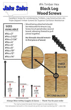 Jake Sales #14 X 8 Heavy Duty Black Timber/Log/Landscaping Wood Screws - Exterior Coated Heavy Duty Screws. 1 x Full Box - 400 Screws