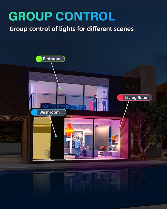 2 Pack Smart Recessed Lighting 6 Inch, Ultra-Thin LED Recessed Lighting 12W 1200LM Smart Downlight with Junction Box, Compatible with Alexa/Google Assistant - ETL and Energy Star