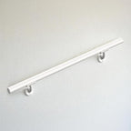 Meranti Aluminum Handrail for Indoor or Outdoor Steps and Stairs – Hand Rails for Elderly – DIY Complete Stair Railing Kit (AHR, Glossy White, 3' Length)