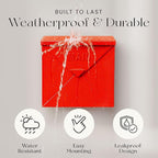 NACH Mailboxes for Outside Wall Mount, 10 x 10 x 4 inch Red Mail Boxes for House Outside, Waterproof Mailboxes for Outside - Chicago Style Mail Box