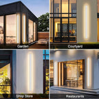 Aipsun 2 Pack Modern Outdoor Wall Lights - 47.2inch Long Strip LED Exterior Porch Lights, 3000K