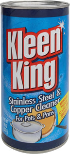 King Kleen Stainless Steel Cookware Cleaner and Copper Cleaner (14 oz, 6 Pack) Helps Remove Stains and Tarnish from Pots and Pans, Multi-Purpose Metal Cleaner, Powder Form