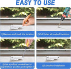 4 Pcs F2590 Windows Replacement Sash Lock-2-1/4'' Mounting Hole Centers Sash Lock with Screws-White Sash Lock for Vertical Sliding Windows Double Hung Windows