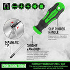 Magnetic Screwdrivers Set with Case, Amartisan 43-piece Includs Slotted, Phillips, Hex, Pozidriv,Torx and Precision Screwdriver Set, Magnetizer Demagnetizer Tools, Tools for Men (Green))