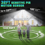 Solar Lights Outdoor Waterproof Motion Sensor with Stake - 2-in-1 In-Ground/Wall Mount, 416 LED 3000LM Super Bright 3 Brightness 3 Modes 360° Illumination Solar Security Lights for Outside, 1Pack