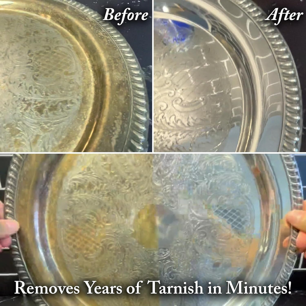 Goddard’s Silver Polish Foam – Silver Jewelry Cleaner for Antiques, Accessories, Ornaments & More – Silver Cleaner for Silverware Protection – Tarnish Remover for Jewelry w/Sponge Applicator (18 oz)