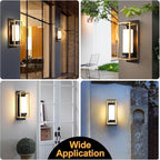 ALVIME Modern Outdoor Wall Light Fixtures, Exterior Lighting Fixtures, Waterproof Outdoor Wall Sconce, Porch Outside Lights for Entryway, House Front Door Patio Garage, E26 Base&Twin Pack