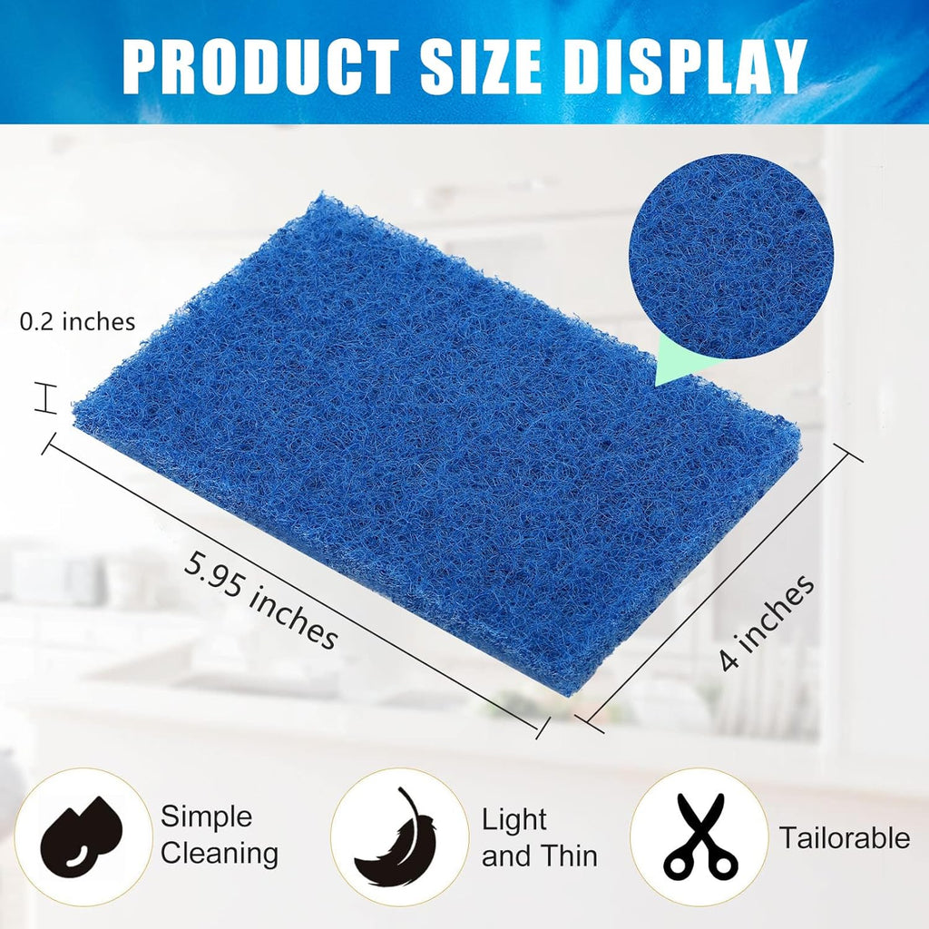 40 Pcs Heavy Duty Scour Pads,Scouring Pads,4 x 5.95 inch Scrubbing Pads for Metal Grills & Kitchen Scrubbers,Non-Scratch Reusable Dish Scrubbing Pads for Kitchen Dishes Sink Bathtub(Blue)