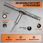 Saker 42 in 1 Magnetic Screwdriver Set, Multi Bit Ratchet Screwdriver Set with T Handle & Storage Case for Furniture, Computer, Bicycle, Electronic Repair and DIY Gifts Orange