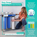 EXPRESS WATER FLTWH2045CGS1 Whole House Replacement Water Filter Set, 3 Count (Pack of 1), White