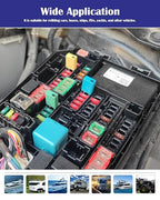 10A Low Profile Mini Fuse Kit– Automotive 10A ATM Manual Reset Circuit Breaker Fuses for Boat, RV, Car, Truck, DC 12V/32V 10 Amp Manual Resettable Blade Assortment Kit with Resettable Fuses