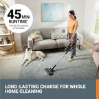 WORX 20V Cordless Stick Vacuum, Powerful Cordless Vacuum Cleaner 25Kpa High Suction for Pet Hair, Lightweight Handheld Vacuum Cleans Floors Carpet Car – Battery & Charger Included