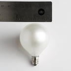 Hometown Evolution, Inc. 50 Foot C9 Commercial Exterior Globe String Lights with 40 G50 2 Inch White Satin Bulbs (Black Wire) for Weatherproof Heavy Duty Vintage Outside Lighting