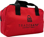 TRADESAFE Lockout Tagout Bag for Loto Devices - Polyester Canvas Lock Out Tag Out Kit, Heavy Duty Lockout Bag with Handles, 9-3/8 x 5-1/2 x 4-5/16 inches