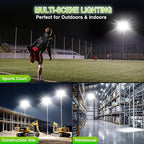STASUN 2Pack 600W LED Flood Light, Mini Series Stadium Light, 60000LM 6000K Daylight White IP66 Waterproof 3 Adjustable Panels Outdoor Sports Lighting for Basketball Court, Parking Lot,Baseball Field