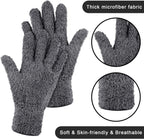 Patelai 3 Pairs Microfiber Plant Dusting Gloves Leaf Cleaning Gloves for Indoor Plants, Blinds, Furniture, House(Small,Orange, Brown, Dark Gray)