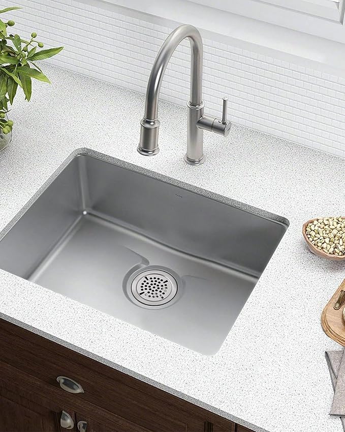 Commercial Sink Drain: 3-1/2" Sink Opening Waste Drain Valve - Brass Commercial Kitchen Sink Drain with Twist Handle - Prevents Sink Clogged Overflow for Commercial Restaurant Multi-Basin Sink