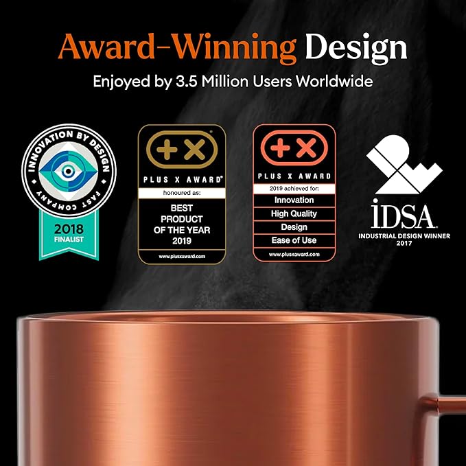 Ember Temperature Control Smart Mug 2, 14 Oz, App-Controlled Heated Coffee Mug with 80 Min Battery Life and Improved Design, Copper