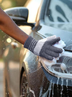 Patelai 3 Pairs Microfiber Plant Dusting Gloves Leaf Cleaning Gloves for Indoor Plants, Blinds, Furniture, House(Medium,Black, Dark Blue, Gray)