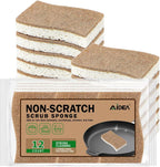 AIDEA Sponges Non Scratch, 12Count, Natural Sponge for Non Stick Cookware, Sponges Kitchen, Cellulose Scrub Sponge for Dishes, Cleaning Power for Kitchen, Bathroom, Household