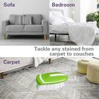 Carpet and Upholstery Cleaning Brush,Carpet Scrubber Stiff Bristle Detailing Scrub Brushes,Interior Leather Brush for Car and Home (Green)