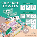 6 Packs Surface Cleaning Wipes Bleach Free, Thick & Large Dispose, All-Purpose Cleaner for Bathroom, Kitchen, Office, 600 Count Soft Flow, Biodegradable, Lavender Scent
