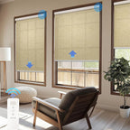 Motorized Blinds with Remote Cordless Automatic Motorized Shades Custom Blinds for Windows Smart Curtains Compatible with Alexa Google Home(Light Filtering Linen Soft Dunes,W42 x H72in)