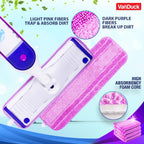 VanDuck Reusable Mop Pads Compatible with Swiffer PowerMop (6 Pack) - Multi-Surface Mopping Pad Refills for Hardwood Floor Cleaning