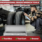 40PCS Modular Wrench Organizer Wrench Holder - Wrench Tool Organizers for Tool Drawer Storage, Wrench Storage Set with Metric & SAE Label, Wrench Rack Tool Gift for Professional Mechanics Men, Black