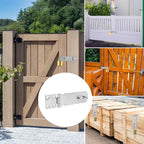 8 Pack Door Hasp Latch Lock with Screws, 5 Inch 304 Stainless Steel Hasp Latch Locks, Safety Packlock Clasp, Latch Locks for Garage, Shed, Doors