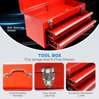 Mini Toolbox, Tool Box Organizer with Steel, Cantilever for Workshop, Garage, Warehouse