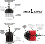 The Ultimate Drill Brush Cleaning Supplies Kit - Bathroom Accessories - Shower Cleaner - Bath Mat - Kitchen Accessories - Grout Cleaner - Dish Brush Set - Stove, Oven, Sink, Outdoor Drill Scrubber