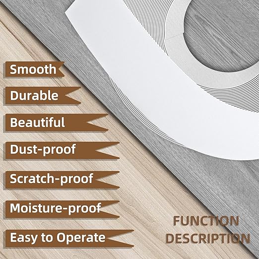 GSCIT Club White Edge Banding, 13/16 inch x 50ft Melamine Edge Banding with Hot Melt Adhesive Preglued Cabinet Edge Banding Flexible White Veneer Edging