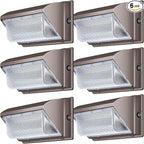 ledmo 120W LED Wall Pack Light, 15840LM Daylight Outdoor Security Lighting, Commercial and Industrial Outdoor Wall Pack Lights, 5000K IP65 Waterproof for Garage, Warehouse, Parking lot, Yard, 6 Pack