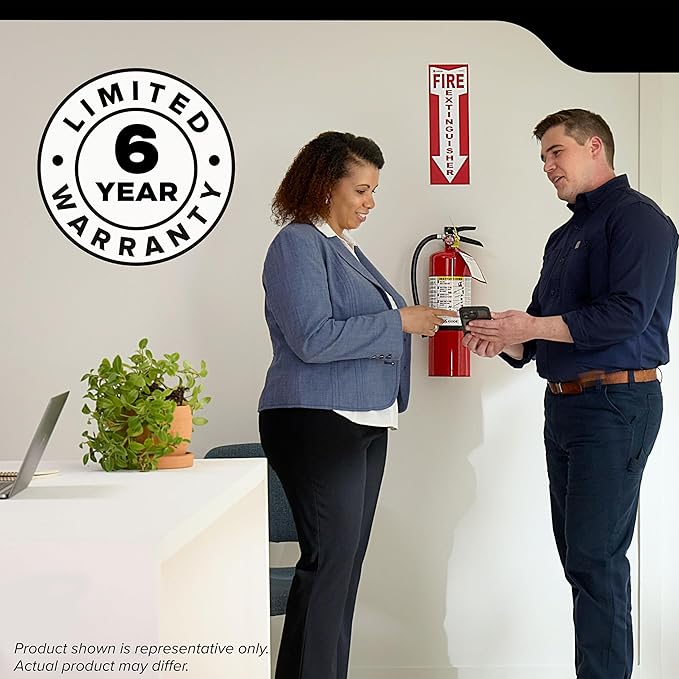 Kidde Commercial-Grade Fire Extinguisher for Office, Schools, Rechargeable 4A60BC